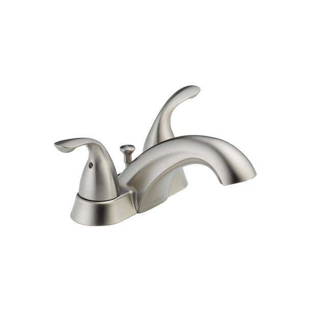 T2705 SS Delta Classic Double Handle Deck Mounted Roman Tub Faucet